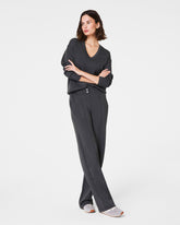 SPANX AirEssentials® Brushed Straight Leg Pant | Dark Heather Grey